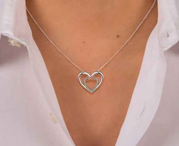 Collar Corazón Amor Infinito Brillante