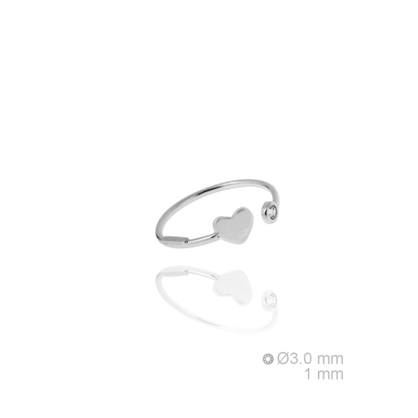 Sortija de Plata de Ley y circonita