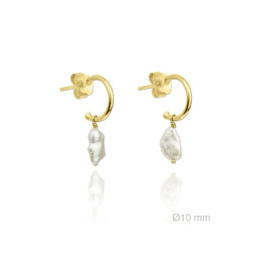 151628 Pendientes de Plata de Ley perla