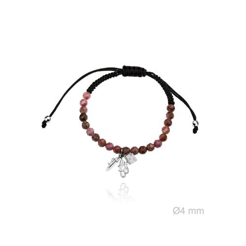 159184 Pulsera de Plata de Ley y macramé