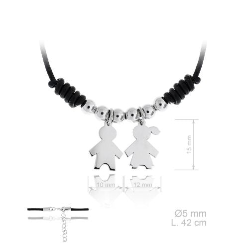 420054 Gargantilla de Plata de Ley lisa