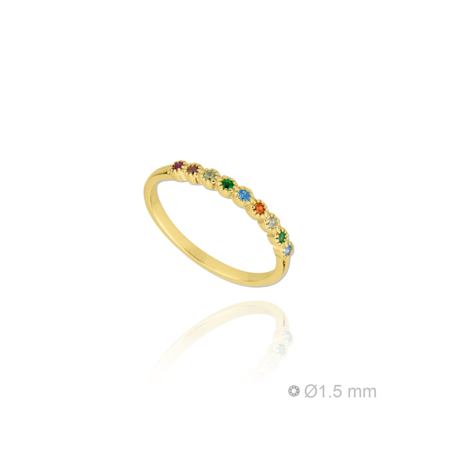 Sortija de Plata de Ley y circonita