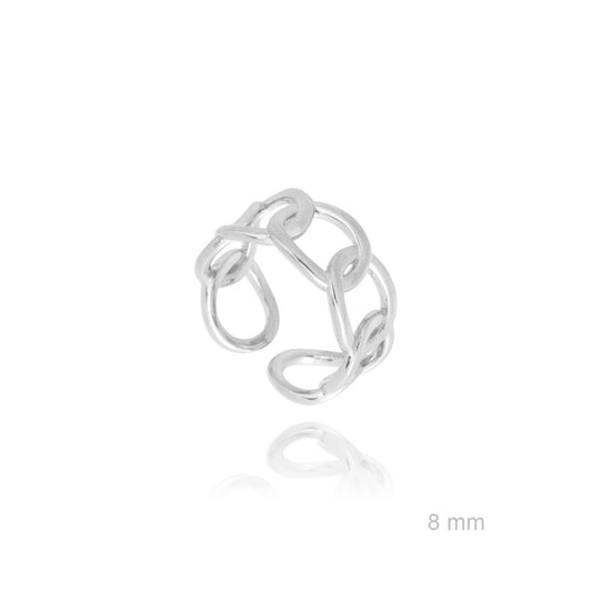 Sortija de Plata de Ley lisa