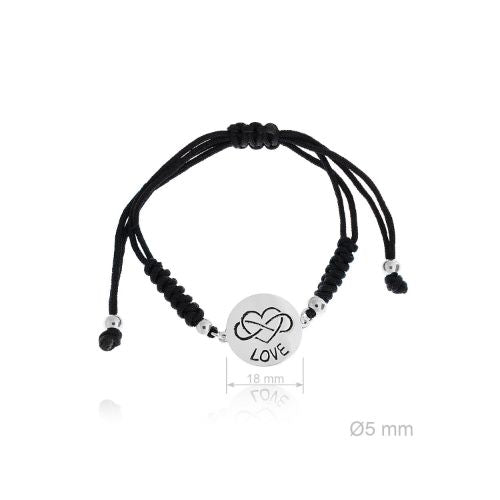 159050 Pulsera de Plata de Ley y macramé