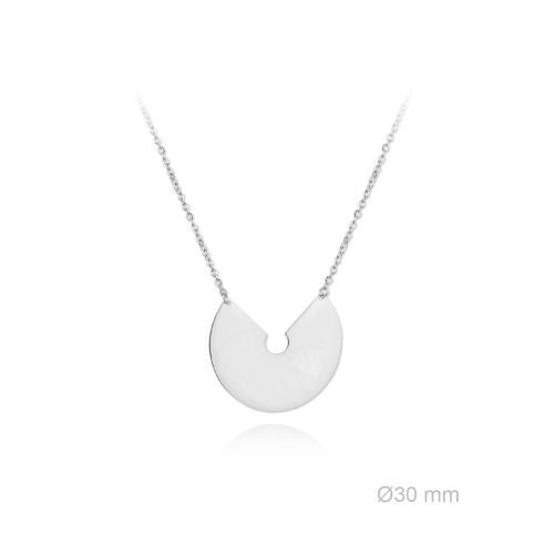 174613 Gargantilla de Plata de Ley lisa