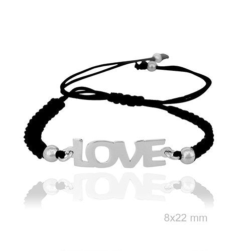 490518 Pulsera de Plata de Ley y macramé