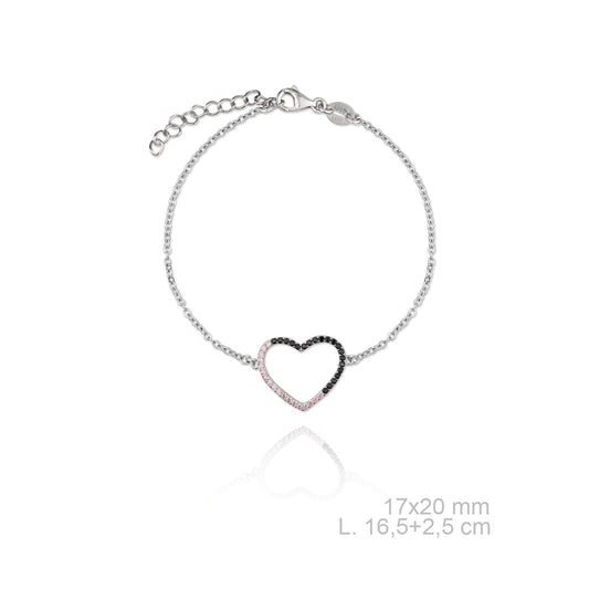 710042 Pulsera de Plata de Ley con circonitas engastadas