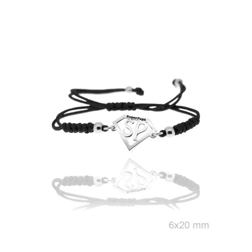 910002 Pulsera de Plata de Ley y macramé