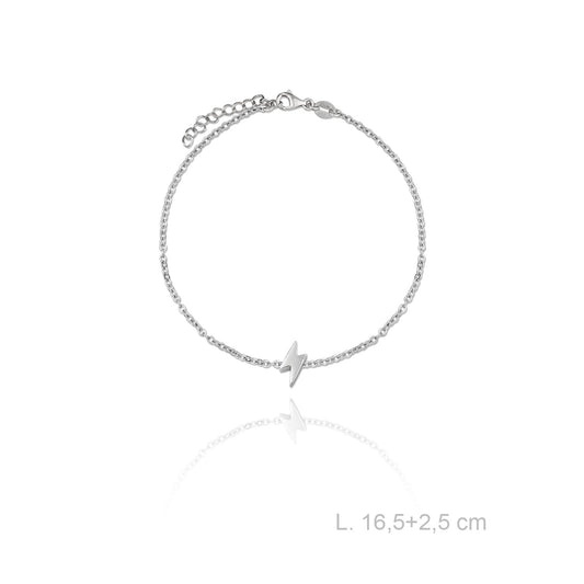 Pulsera de plata de ley lisa