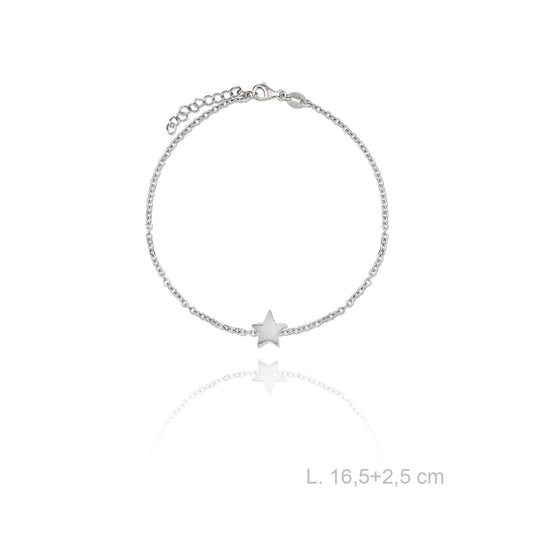 Pulsera de plata de ley lisa