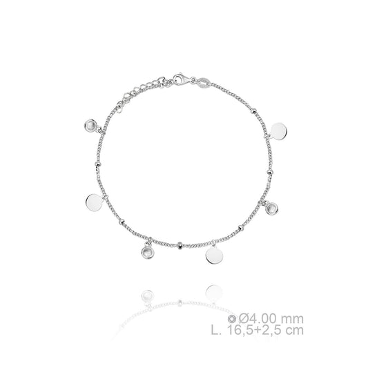 Pulsera de Plata de Ley y circonita