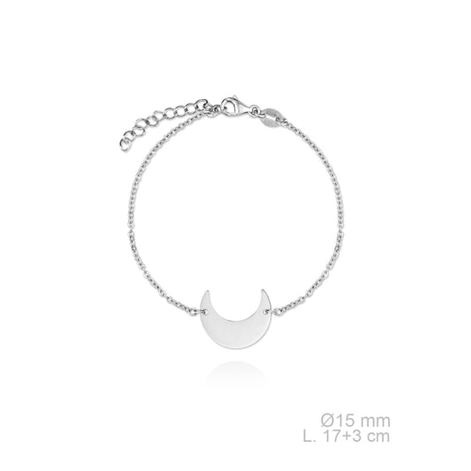 Pulsera de plata de ley lisa