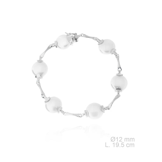 Pulsera de Plata de Ley perla