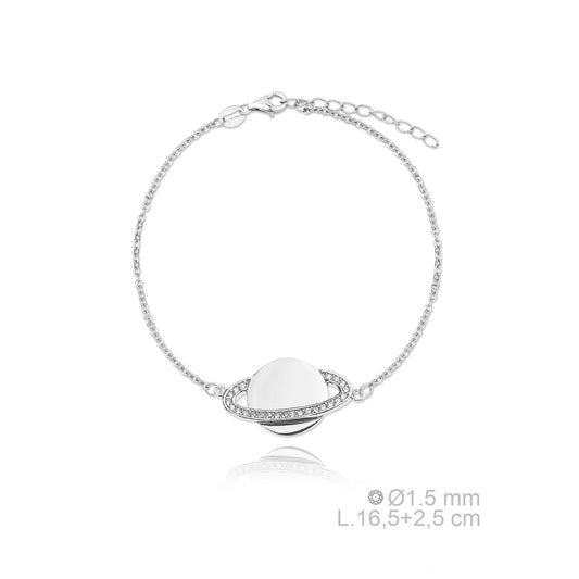 Pulsera de Plata de Ley y circonita